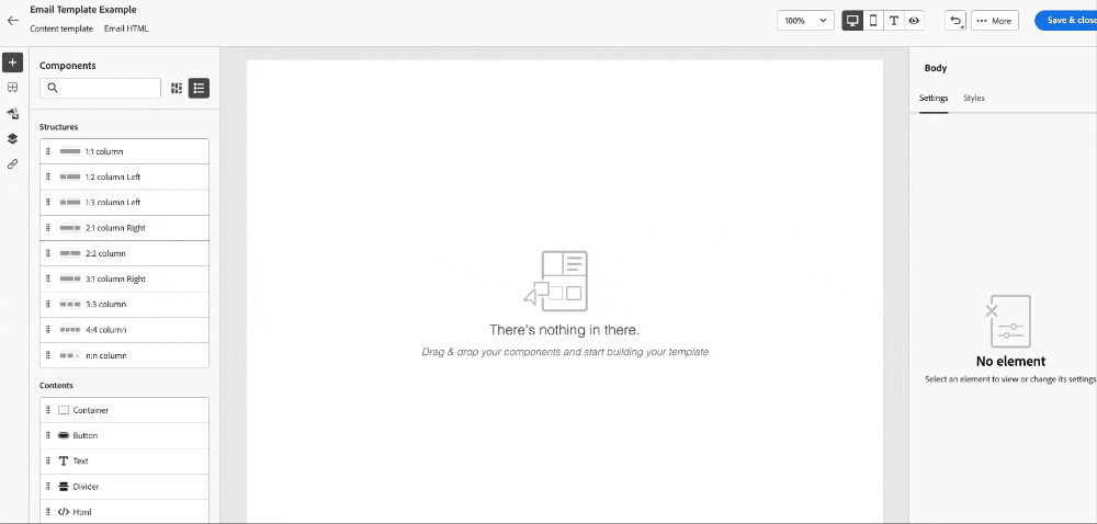 Email Structure Editor for Marketo