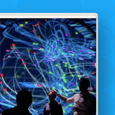 Evident Scientific’s Insights page highlighting content resources and an image of three people looking at a starry sky.